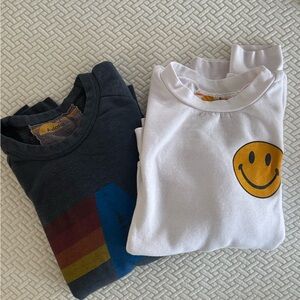 LOT of 2 Aviator Nation Crewneck Sweatshirts - SZ L and SZ S (similar fit)